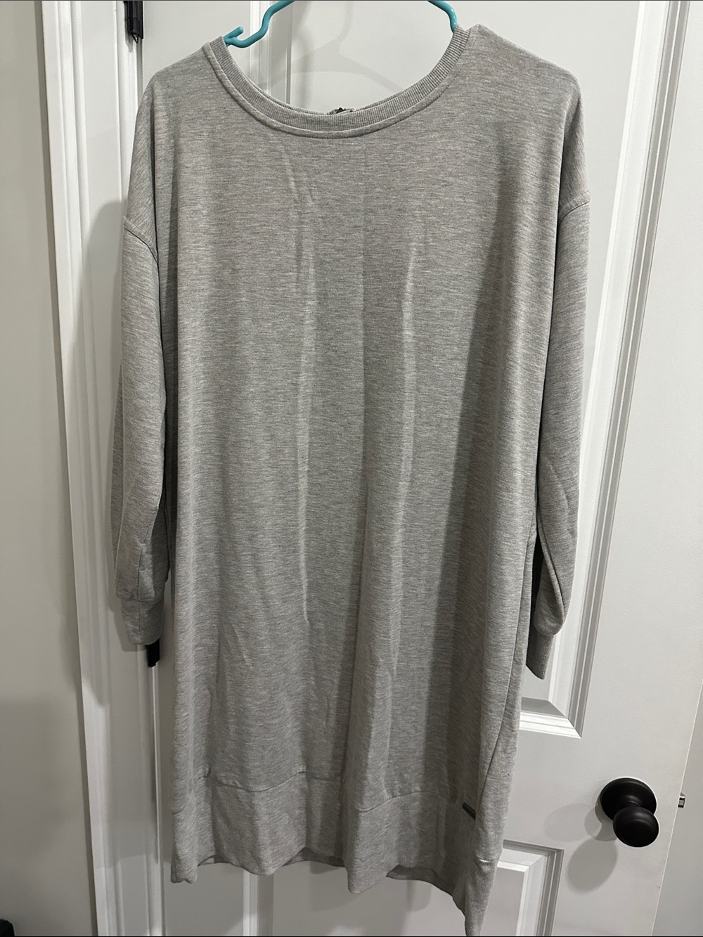 Ellen Tracy Heather Gray Crewneck Sweat Dress